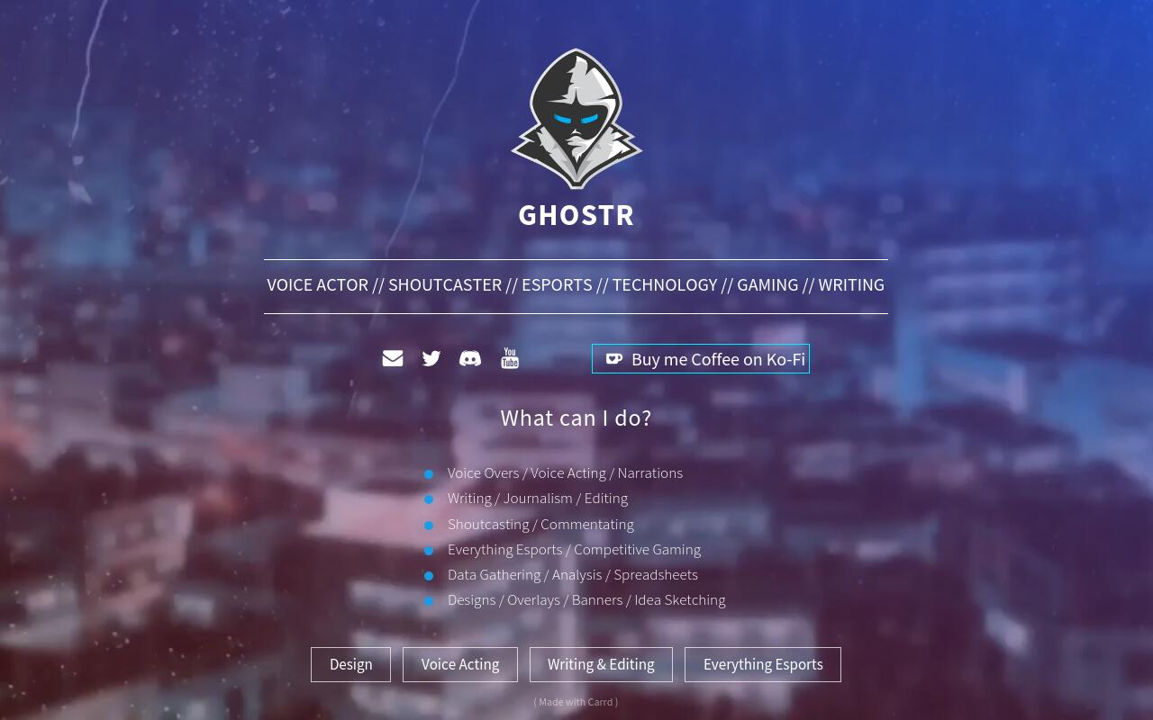 Carrd profile picture for @ghostr
